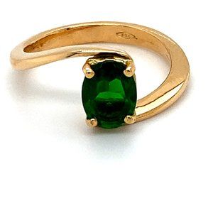 Tsavorite 1.65ct Solid 18K Yellow Gold Ring